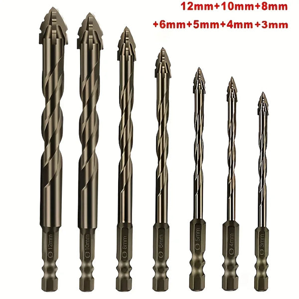 7-Piece Carbide Tile & Glass Drill Bit Set