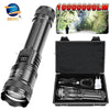 Rechargeable LED Flashlight with LCD Display and Zoom