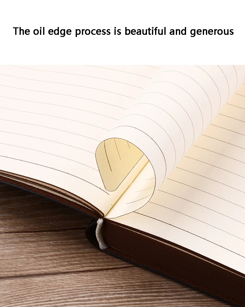Retro A6 Faux Leather Notebook with Elastic Closure