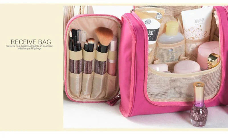 Floral Print Waterproof Hanging Travel Toiletry Bag