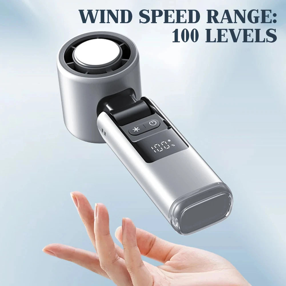 Mini USB Rechargeable Turbo Fan with Digital Display