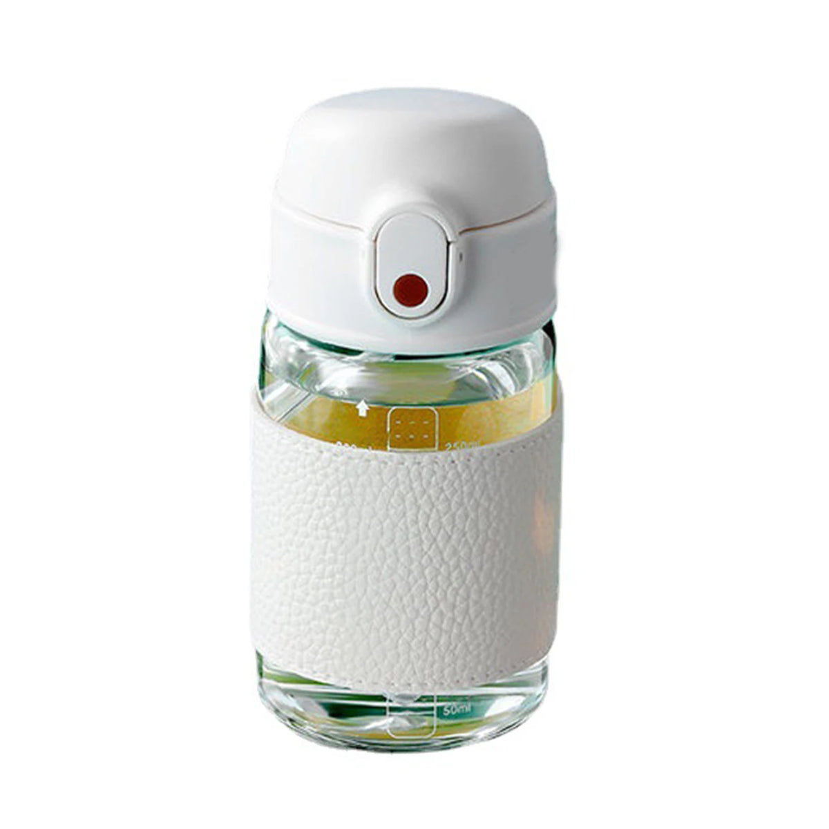 Portable Straw Water Bottle with Scale and Wide Mouth