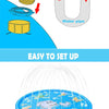 Inflatable Water Play Mat with Sprinkler Fun