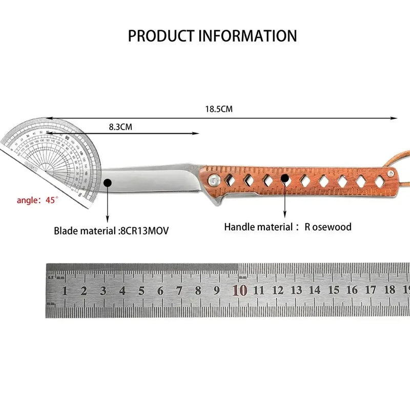 Cuchillo Plegable de Bolsillo de Palisandro