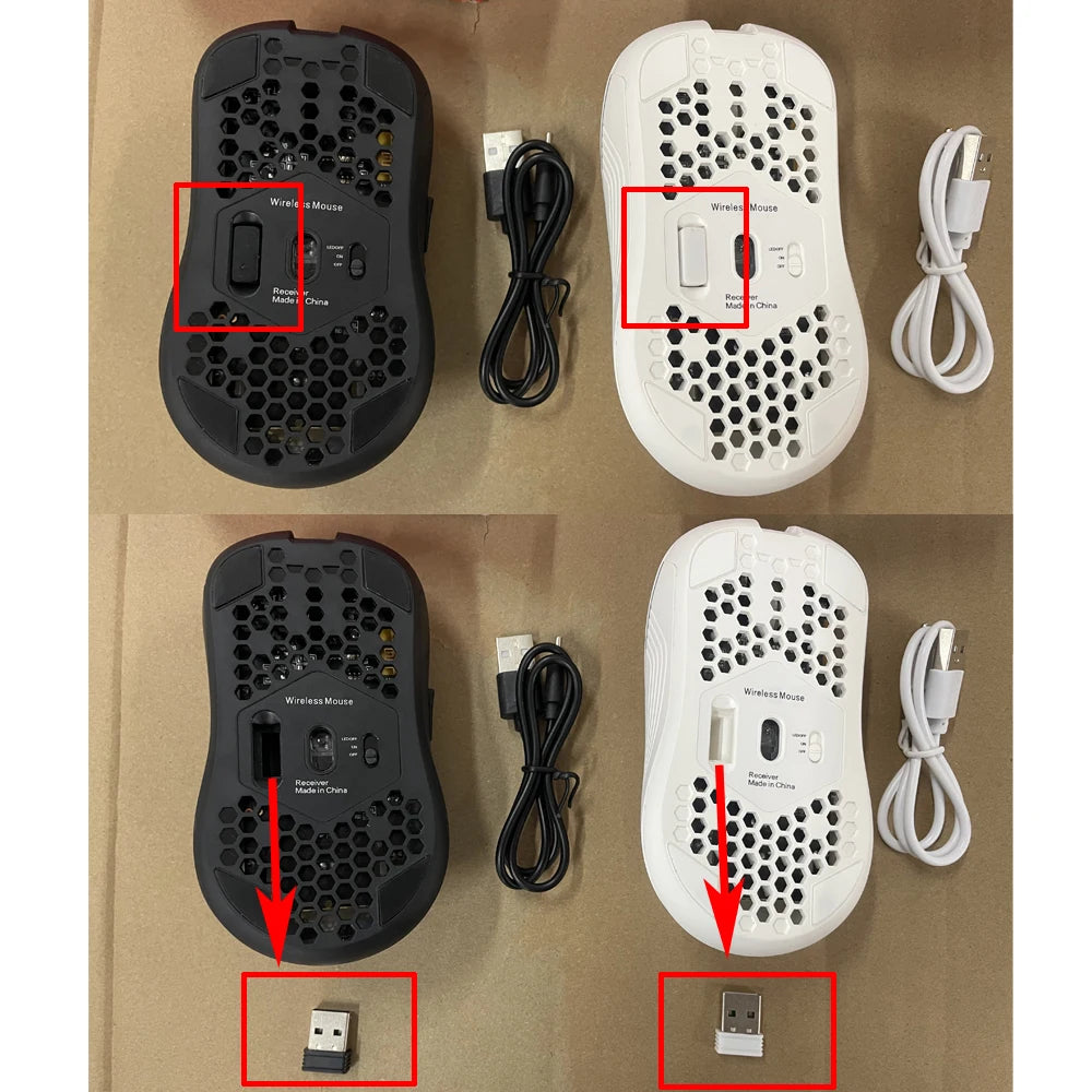 Ergonomic 6-Button Wireless Gaming Mouse with RGB Lighting