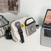 Urban Canvas Crossbody Bag with Zipper Pouch
