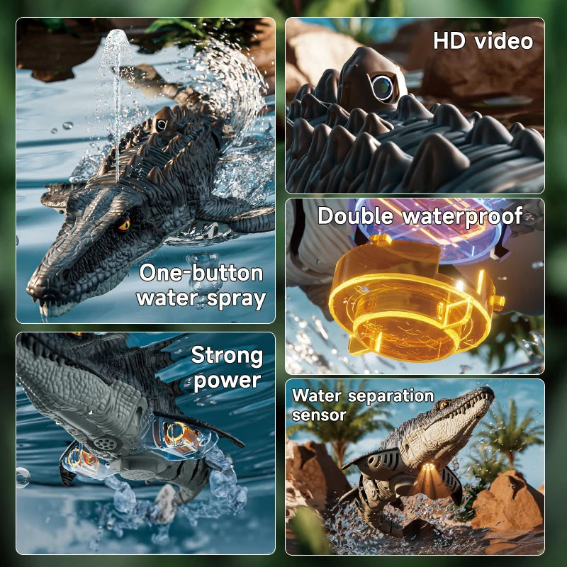 Remote-Controlled Dinosaur Water Spray Boat