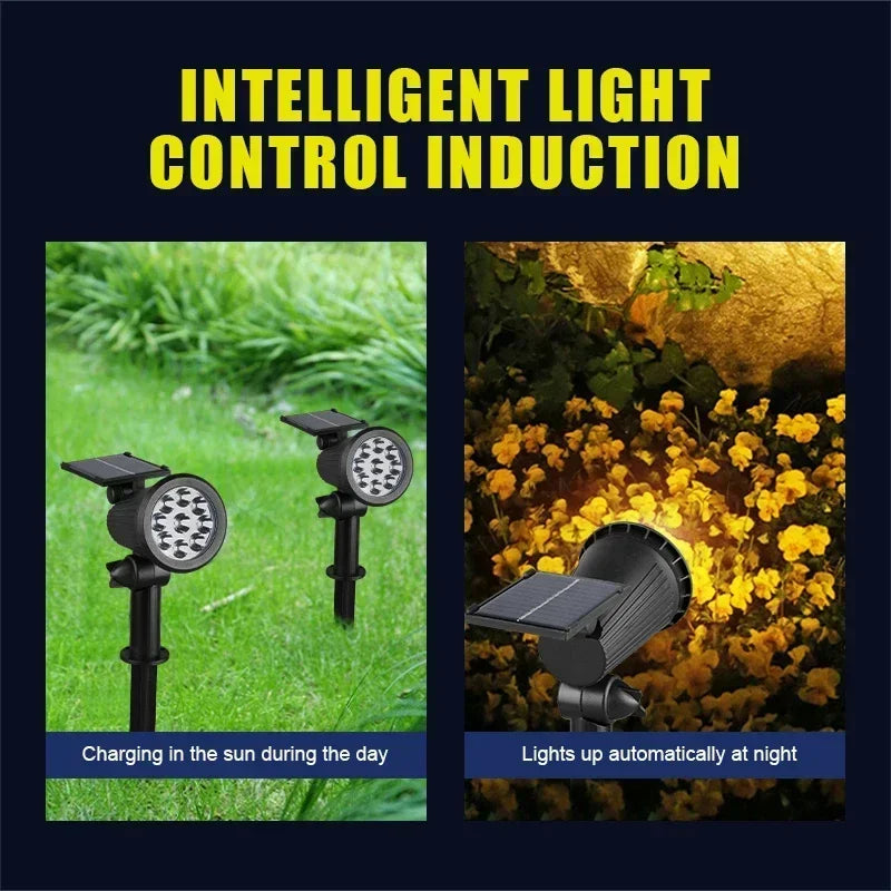 Lampes torches solaires LED durables pour paysage extérieur