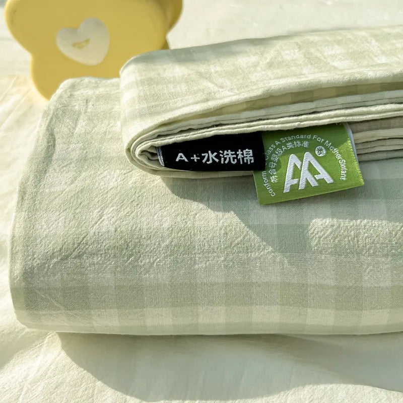 Organic Cotton Percale Bed Sheet Set with Pillowcases