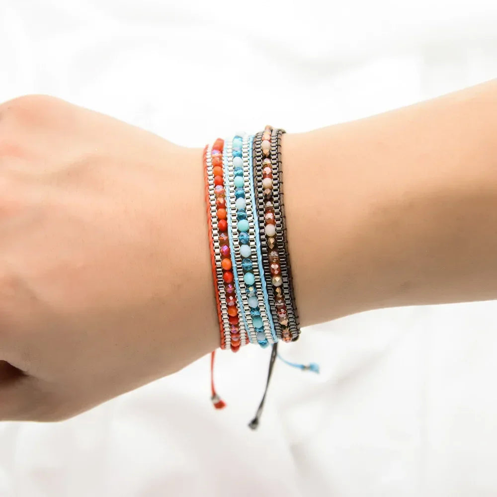 Bohemian Crystal Beaded Bracelet