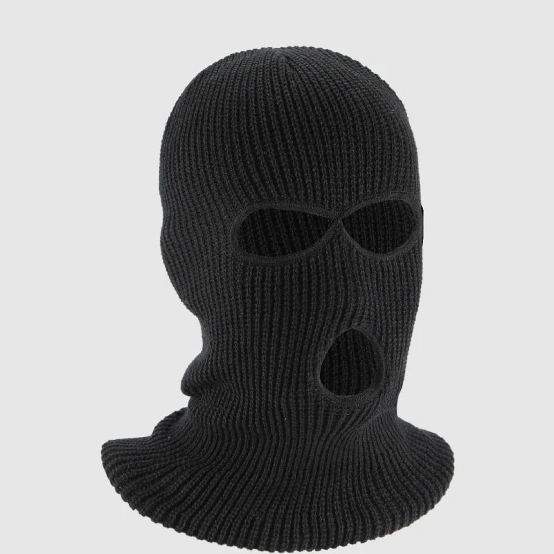 Black knitted ski mask car headrest cover