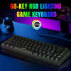 Compact 68-Key RGB Gaming Keyboard with USB Wired Connection
