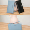 Slim PU Leather Zip-Around Wallet with Card and Phone Pockets