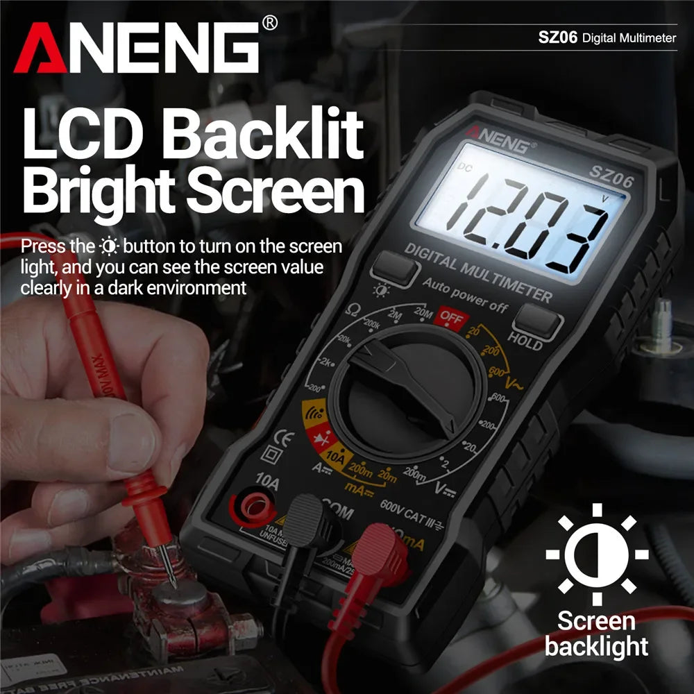 Compact Digital Multimeter with 2000-Count Accuracy for Home and Electrical Work