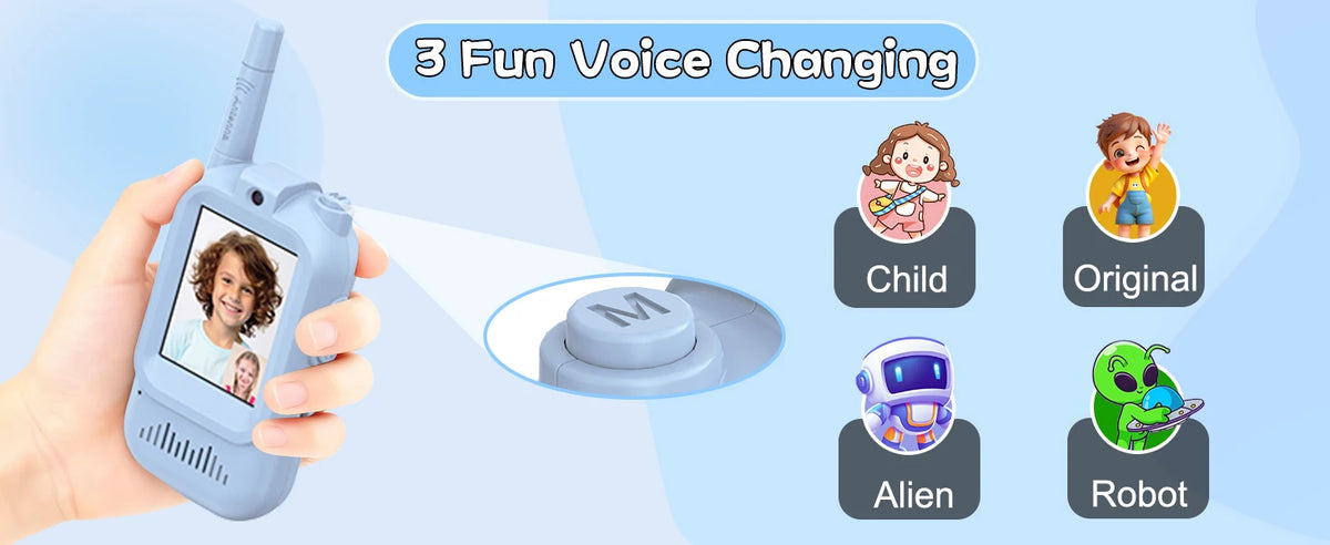 Kids Video Walkie Talkies 2-Pack with Rechargeable Batteries