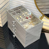 5-Layer Desktop Jewelry Organizer with Drawers and Display Top
