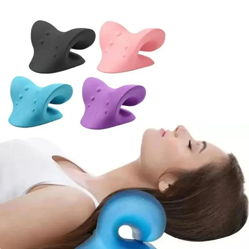 Neck and Shoulder Relaxer Pillow with Cervical Traction Support