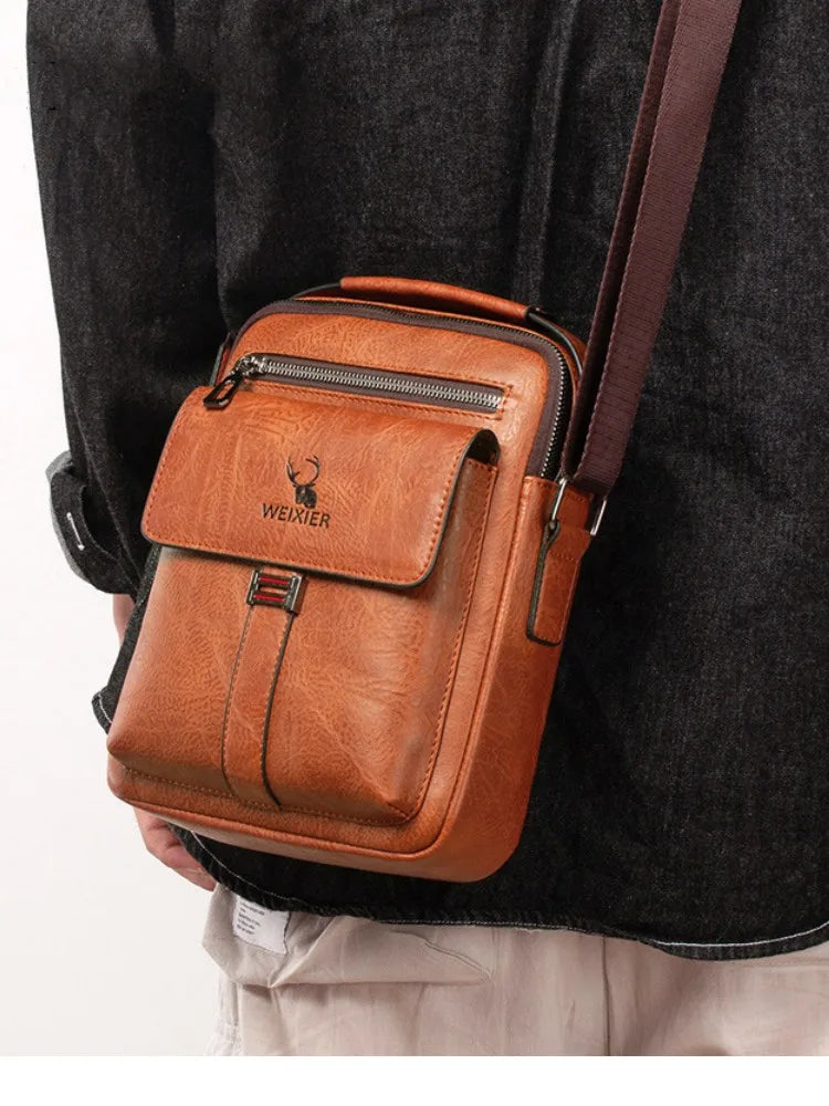 Vintage Waterproof Crossbody Messenger Bag for Men