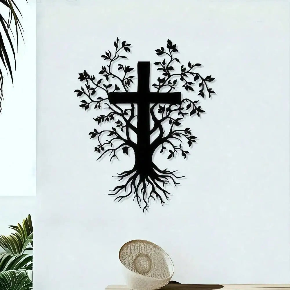 Elegant Metal Cross Wall Art for Home and Office