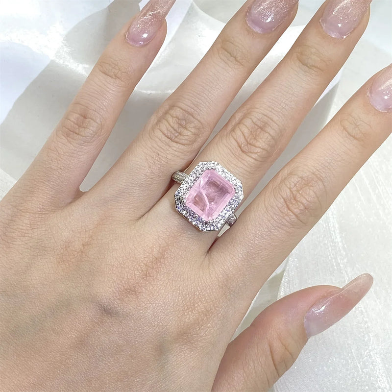 Paraiba-Style Zircon Cocktail Ring in Sterling Silver
