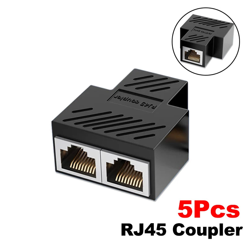 RJ45 Ethernet Coupler with Dual Female Ports
