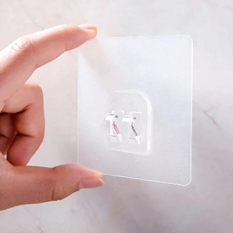 Clear Self-Adhesive Hooks (2-Pack)