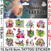 A package of temporary tattoos featuring Spider-Man and other superhero characters for kids