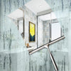 Shower Squeegee with Hanging Silicone Holder for Glass Doors & Mirrors
