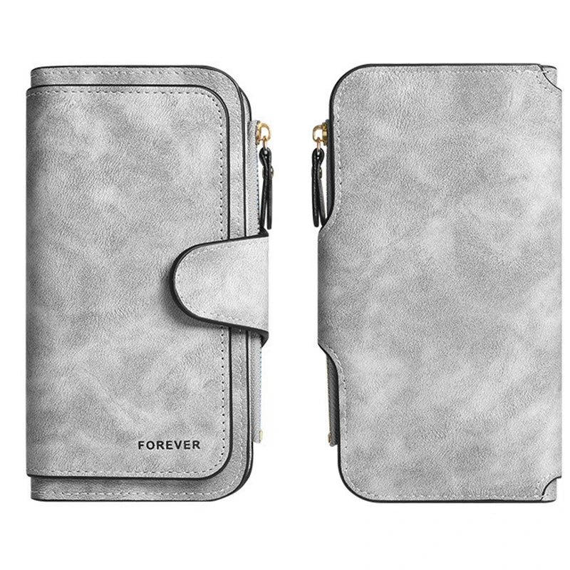 Highland Cow Print Zip-Around Wallet with Card Holder