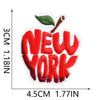 Red 3D Embroidered Iron-On Patches for Clothing & Crafts