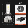 Ultra-Bright LED Headlight Bulbs with Cooling Fan (6000K)