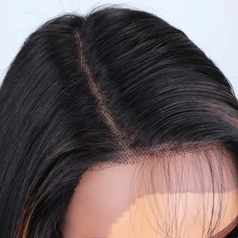 Brasilianisches Kinky Straight Lace Front Perücke