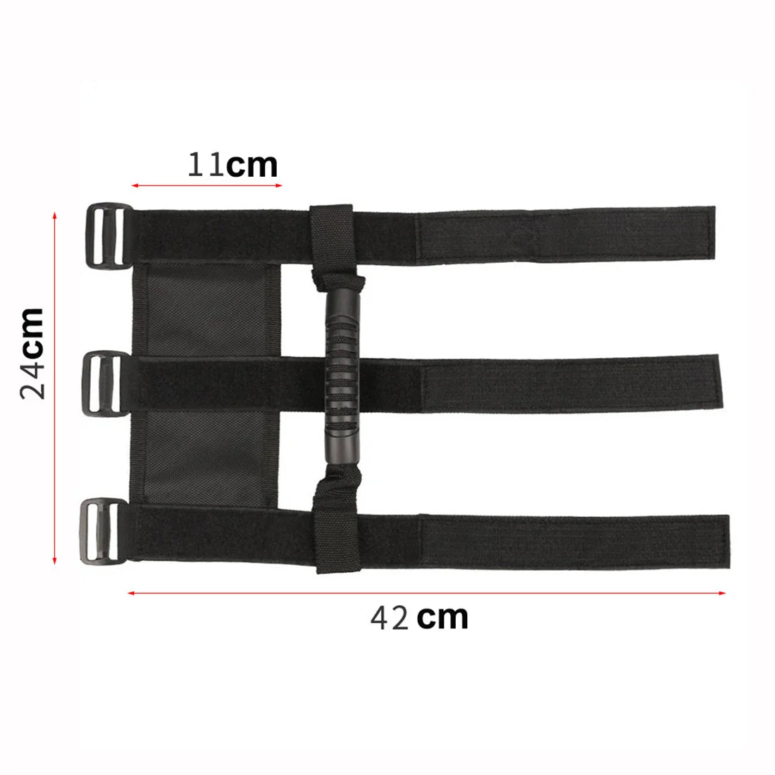 Black non-slip Oxford roll bar grab handles for Jeep Wrangler TJ YJ JK JL vehicles.