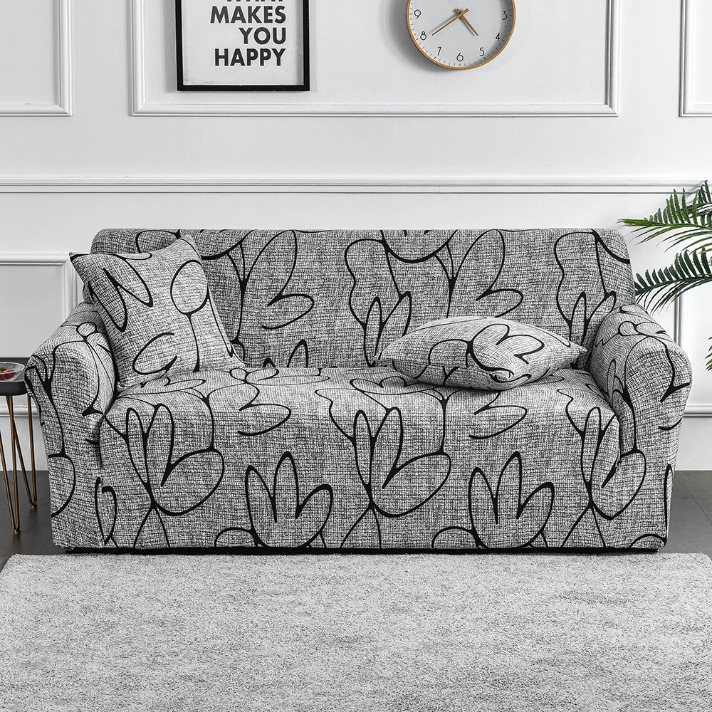 Floral Print Stretch Sofa Cover