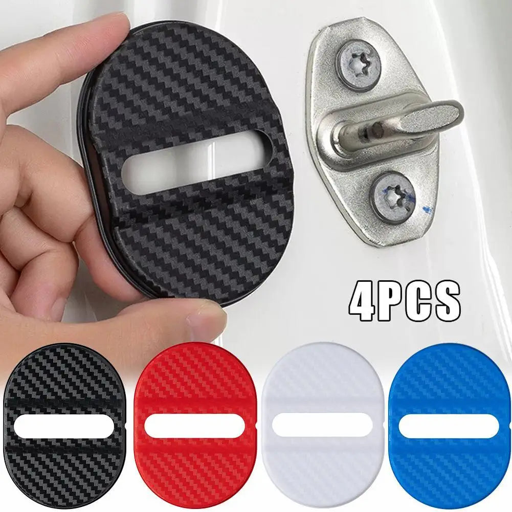 Self-Adhesive Car Door Lock Protective Covers (4-Pack)