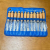 12-Piece Wood Carving Chisel Set with High Carbon Steel Blades