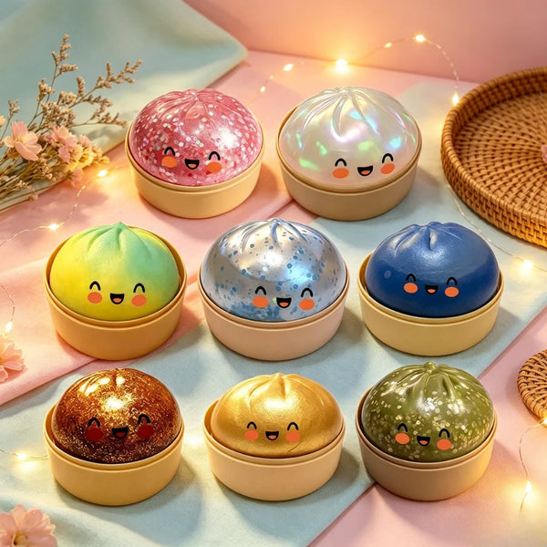 Glitter Squishy Dumpling Stress Toy