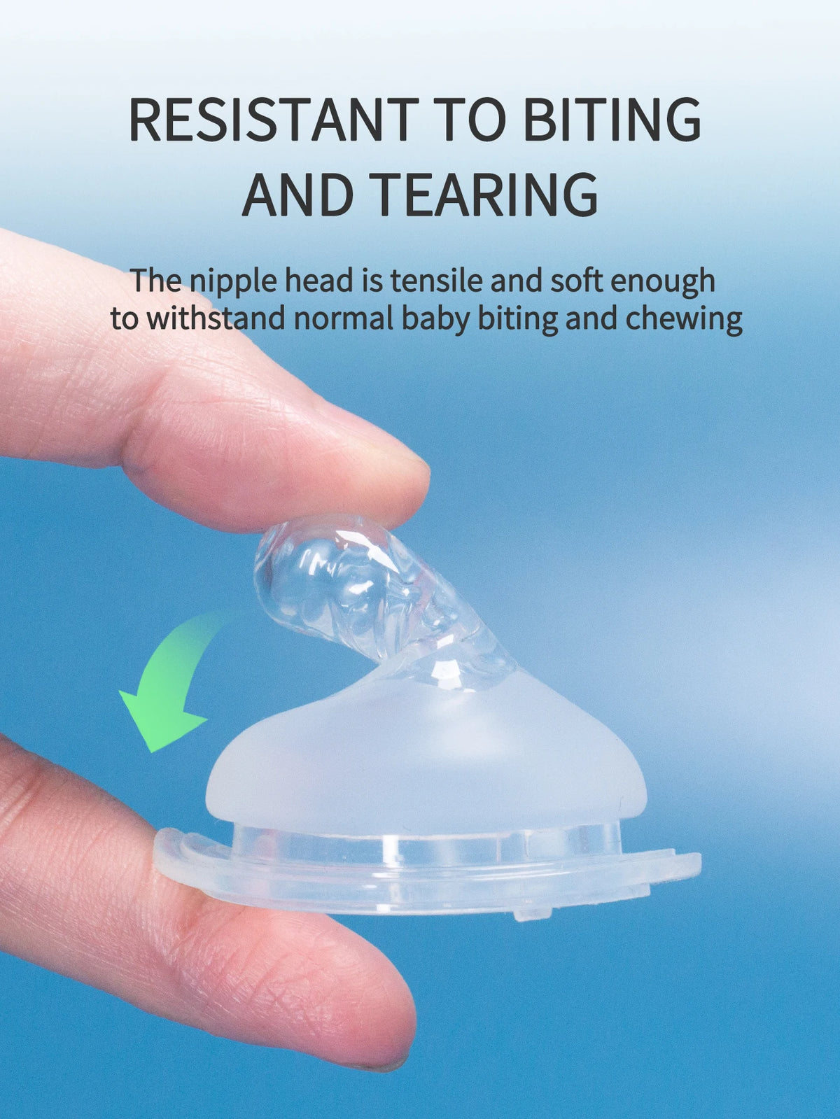 Wide Mouth Silicone Baby Bottle Nipple - Breast-Like Natural Flow