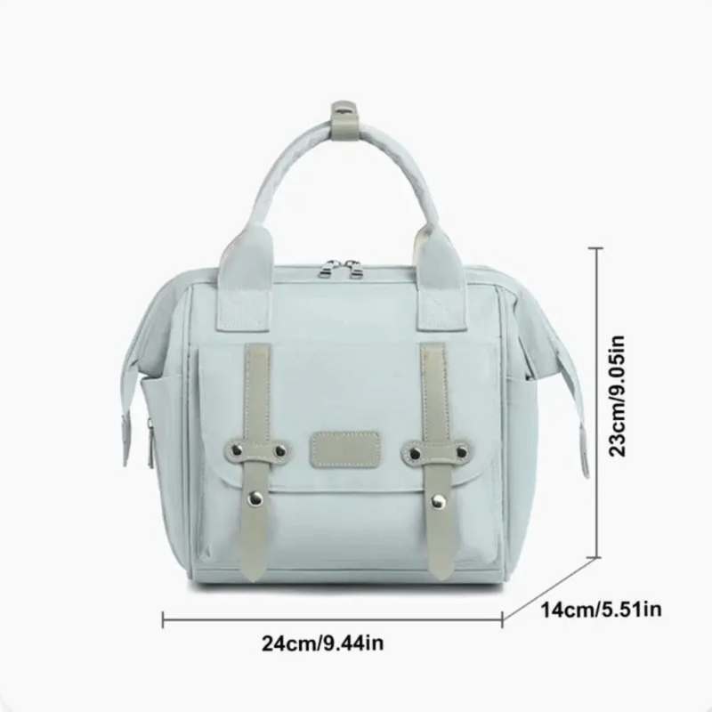 Compact Diaper Backpack with Insulated Bottle Holder