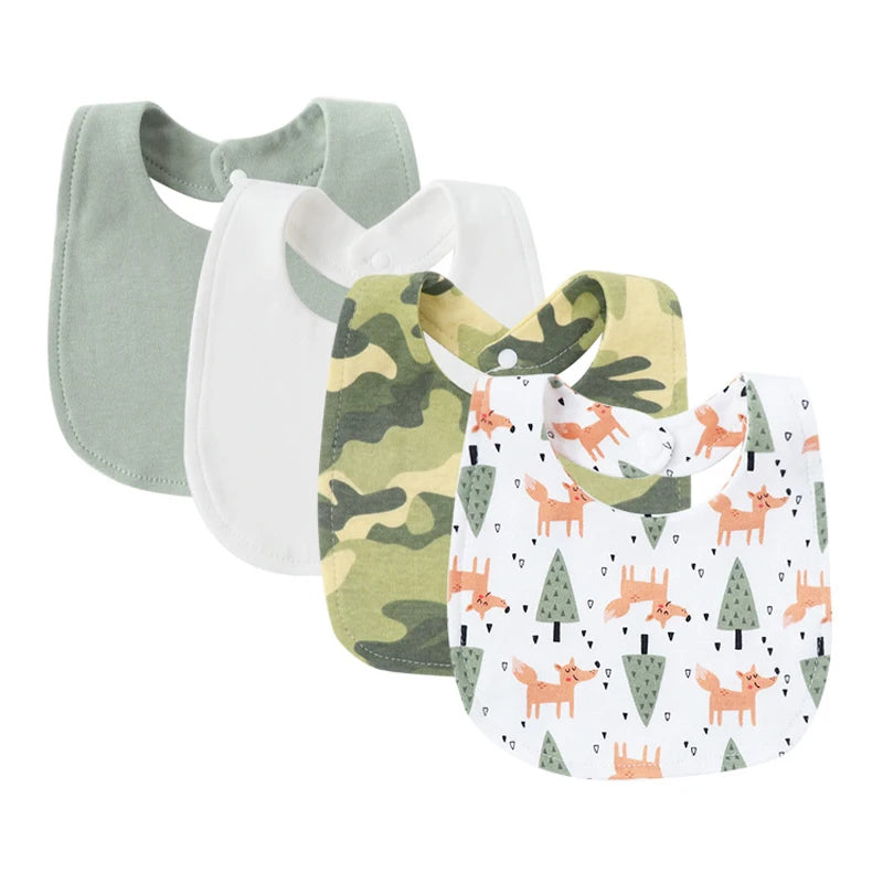 100% Cotton Baby Bibs Set for Newborns