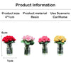 Mini Rose and Sunflower Car Dashboard Vase Decor