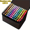 Dual-Tip Permanent Markers – 12 Color Art Set for Drawing & Crafting