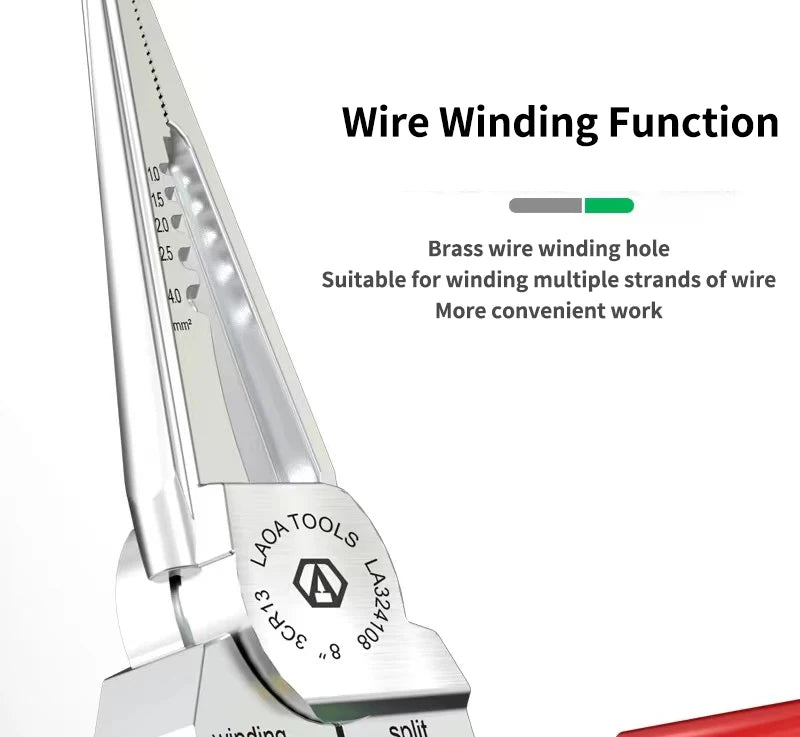 8-in-1 Multifunctional Wire Stripping Pliers with Electrical Test Function