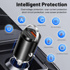 100W Dual Port Car Charger with USB-C & USB-A Fast Charging