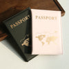World Map Passport Holder with Card Slots