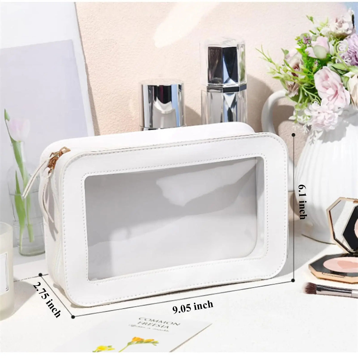 Waterproof Travel Makeup Bag with Clear Window