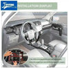Installation display showing how to apply carbon fiber trim kit for a Toyota 4Runner interior