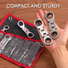 Stubby Ratcheting Wrench Set with Flex Heads (5-Piece Metric)