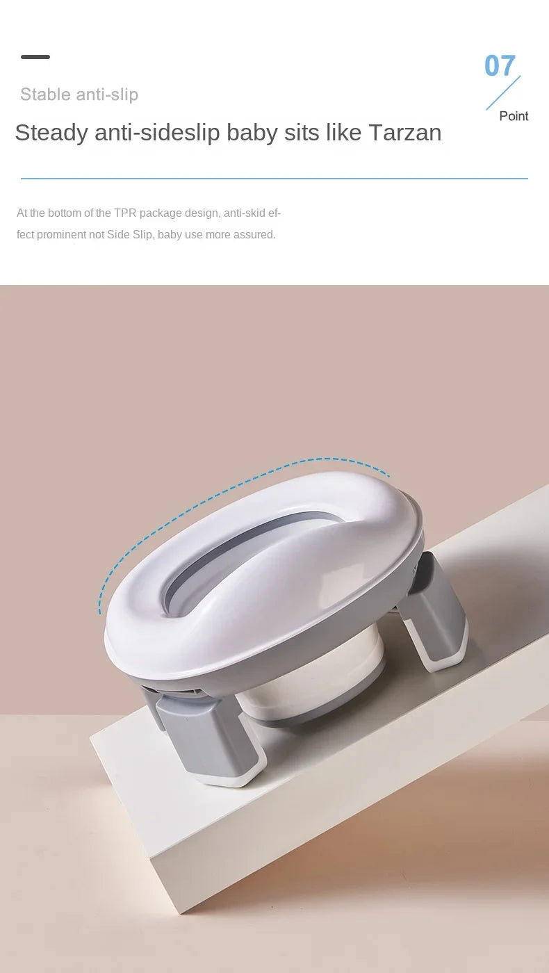 Foldable 3-in-1 Travel Potty for Kids with Disposable Bags