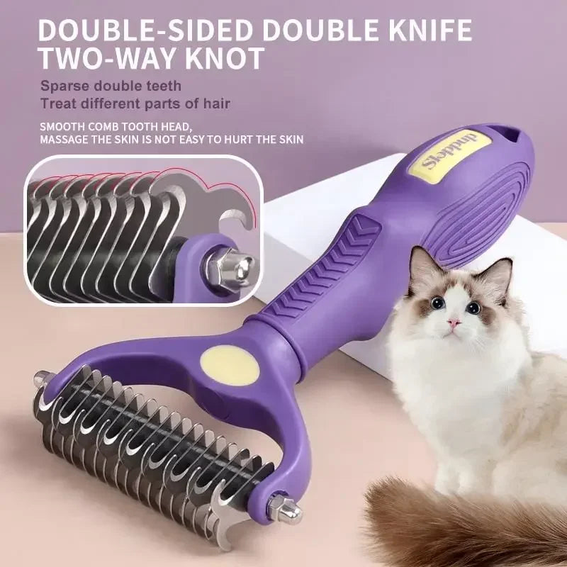 Double-Sided Pet Deshedding Comb